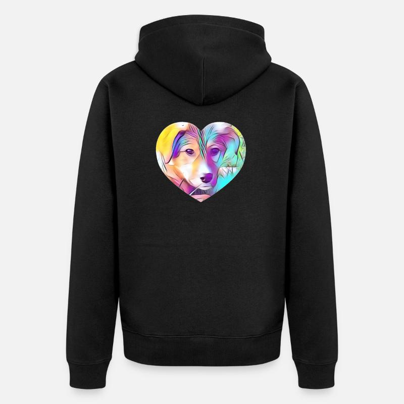 Chien - Veste à capuche bio Premium Unisexe - noir