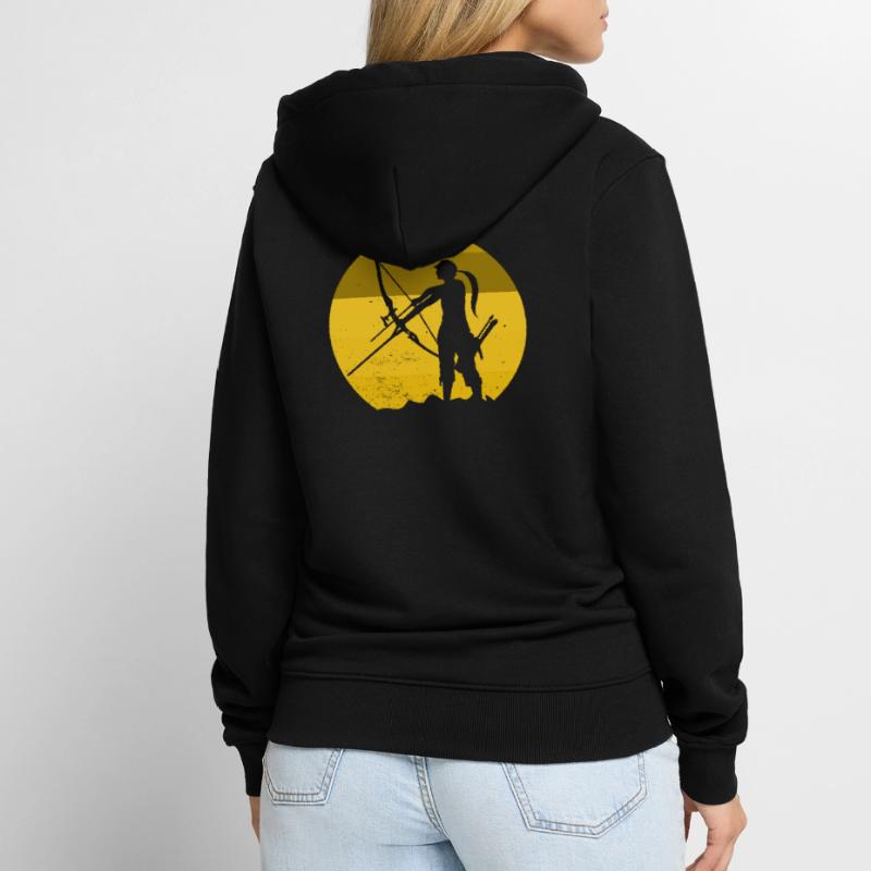 Bogenjagd Bogenschießen Langbogen Bogen & Pfeil Bogen Bogen Unisex Premium Bio Zip Hoodie