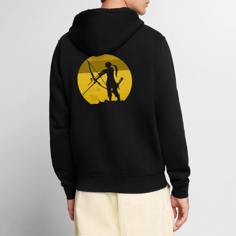 Bogenjagd Bogenschießen Langbogen Bogen & Pfeil Bogen Bogen Unisex Premium Bio Zip Hoodie