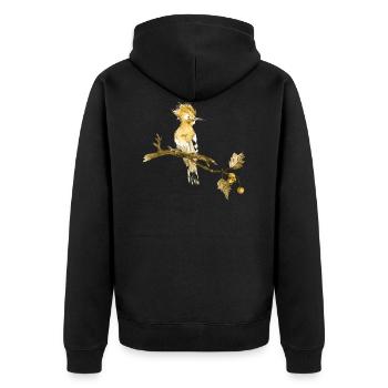 Oiseau coloré - Veste à capuche bio Premium Unisexe - noir - Dos - Nico (187cm)