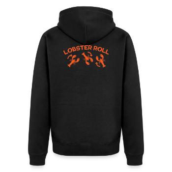 Lobster roll gift shrimp shrimp ocean - Unisex Premium Organic Zip Hoodie - black - Back - Nico (187cm)
