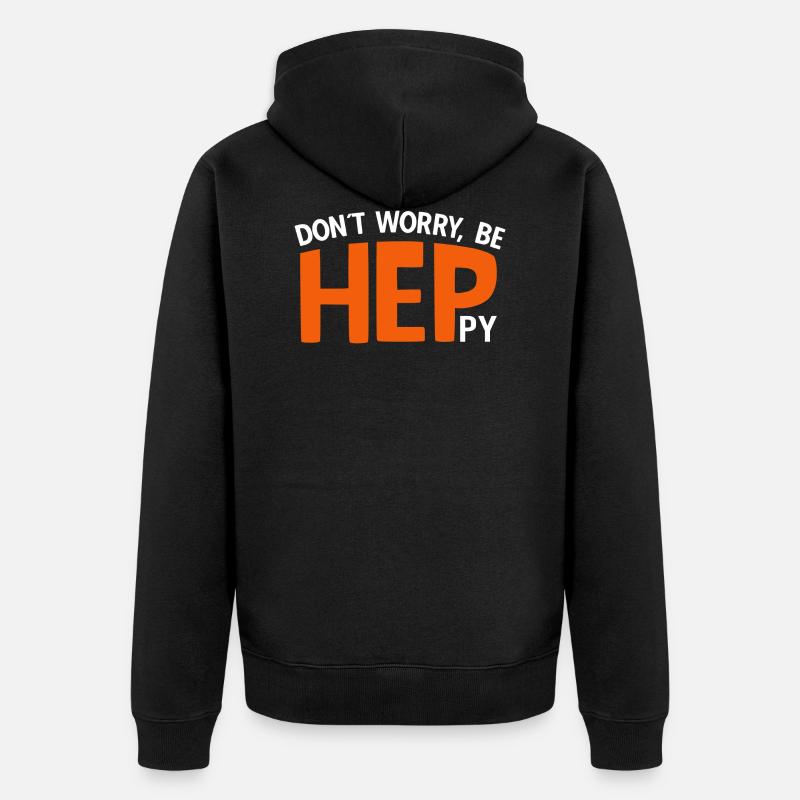 Éducation curative Infirmière Dictons HEP - Veste à capuche bio Premium Unisexe - noir