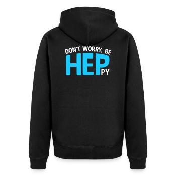 Éducation curative Infirmière Dictons HEP - Veste à capuche bio Premium Unisexe - noir - Dos - Nico (187cm)