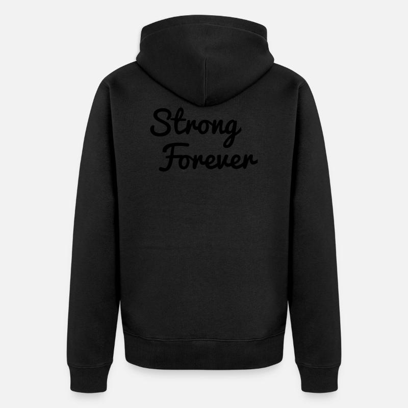 Strong Forever - Veste à capuche bio Premium Unisexe - noir