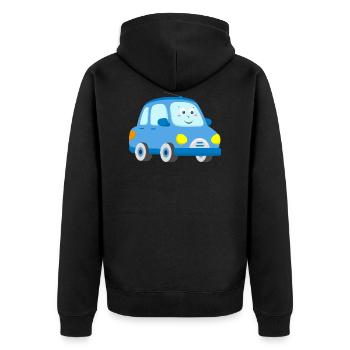 Voiture - Veste à capuche bio Premium Unisexe - noir - Dos - Nico (187cm)