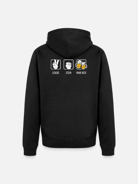 Trinker Säufer Saufen - Unisex Premium Bio Zip Hoodie - Schwarz