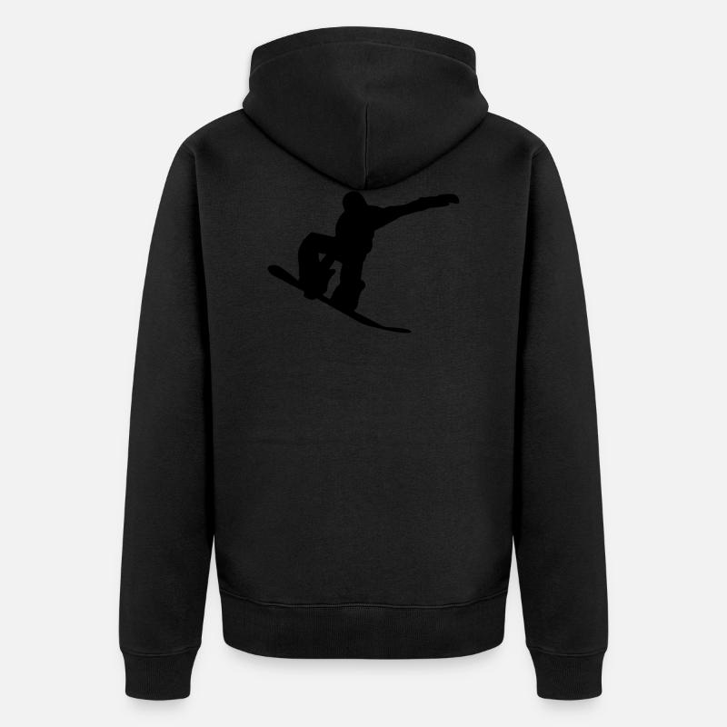 Snowboard Snowboarder - Veste à capuche bio Premium Unisexe - noir