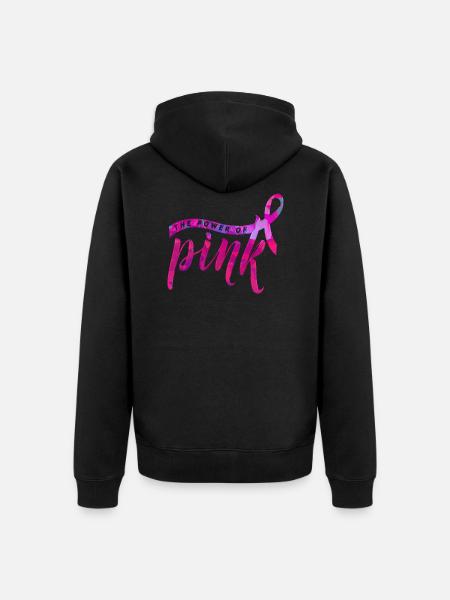 Brustkrebs - Unisex Premium Bio Zip Hoodie - Schwarz