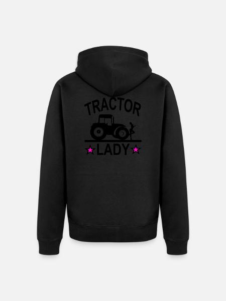 Tractor - Unisex Premium Organic Zip Hoodie - black