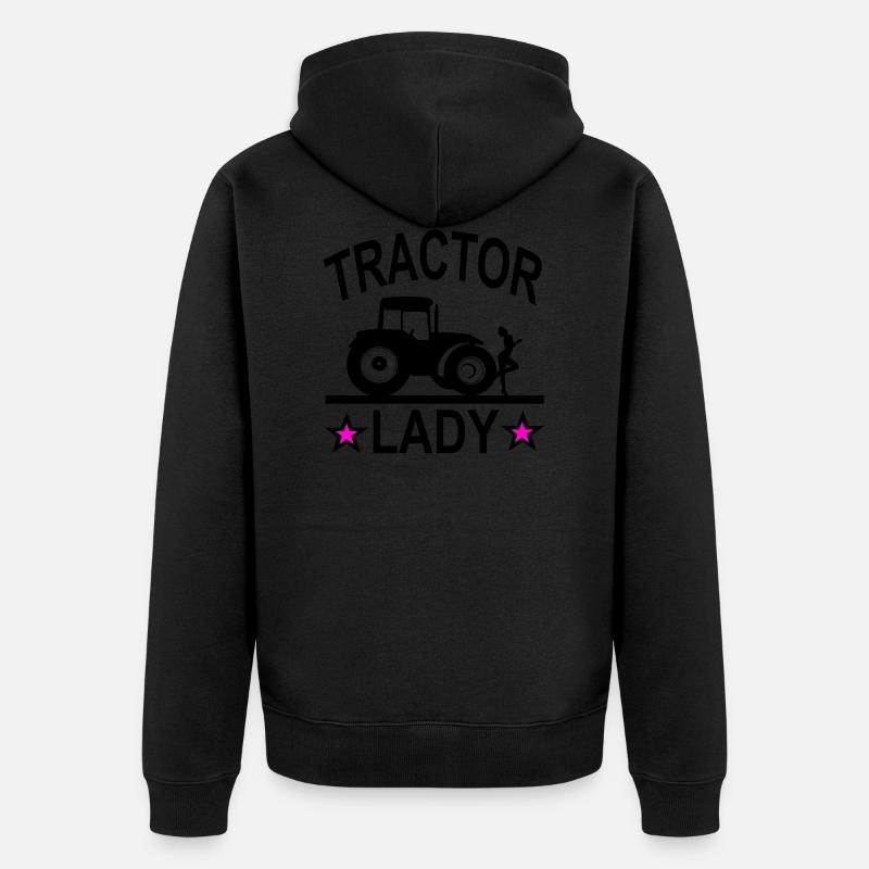 Traktor - Unisex Premium Bio Zip Hoodie - Schwarz