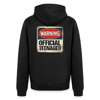Officiel Adolescent 13ème anniversaire 13 ans - Veste à capuche bio Premium Unisexe - noir - Dos - Nico (187cm)