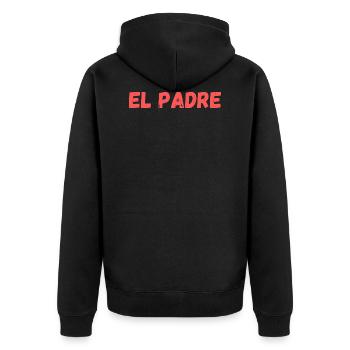 Idée cadeau homme père El padre humour - Veste à capuche bio Premium Unisexe - noir - Dos - Nico (187cm)