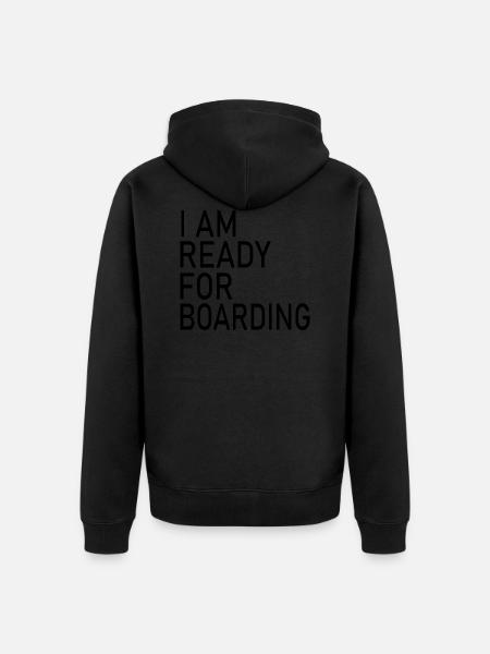 Snowboard Snowboarder - Unisex Premium Bio Zip Hoodie - Schwarz