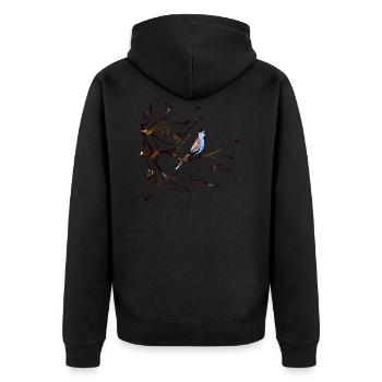 Oiseau - Veste à capuche bio Premium Unisexe - noir - Dos - Nico (187cm)