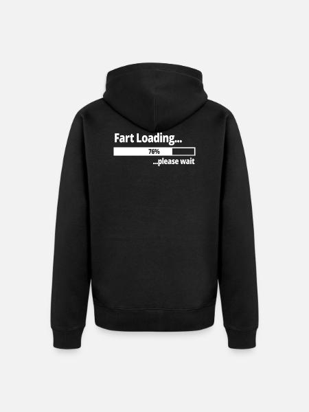 Fart Caricamento ... 76% Si prega di attendere il regalo divertente - Premium økologisk unisex-hættejakke - sort