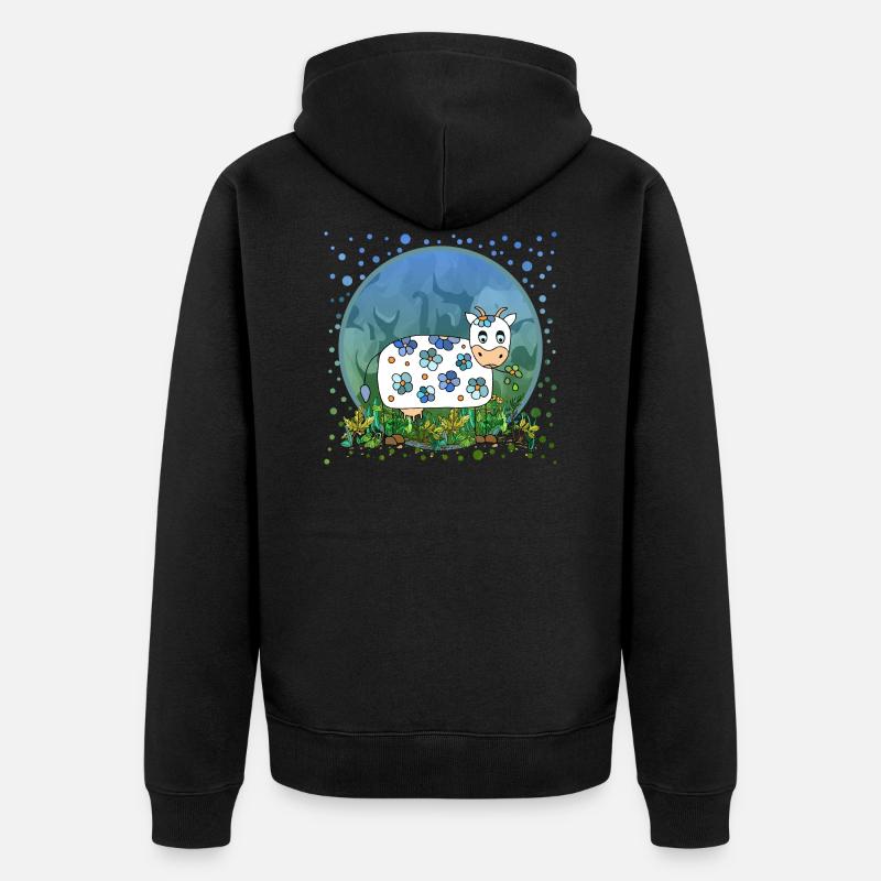 Vache - Veste à capuche bio Premium Unisexe - noir