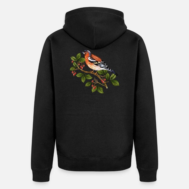 Vogel - Unisex Premium Bio Zip Hoodie - Schwarz