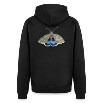 Sous-aile bleue - Veste à capuche bio Premium Unisexe - noir - Dos - Nico (187cm)