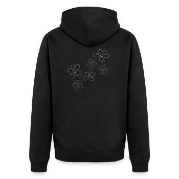 flowers flower - Unisex Premium Organic Zip Hoodie - black - Back - Nico (187cm)