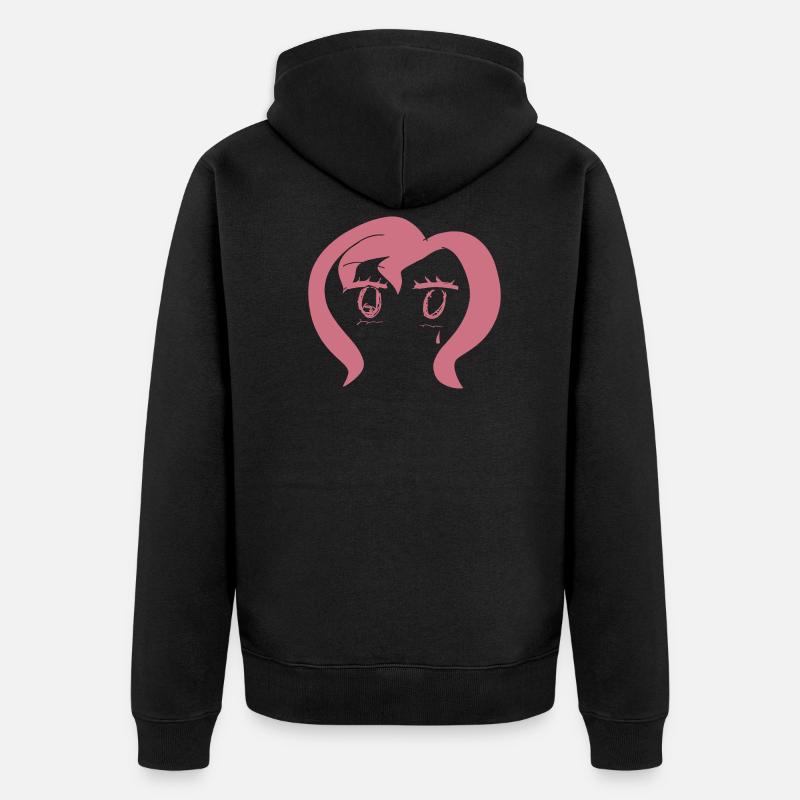 cheveux roses - Veste à capuche bio Premium Unisexe - noir