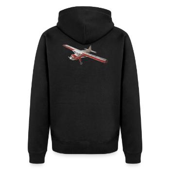 Avion - Veste à capuche bio Premium Unisexe - noir - Dos - Nico (187cm)