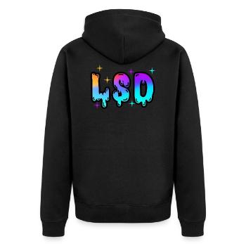 LSD by The Manzanita ́s - Unisex Premium Organic Zip Hoodie - black - Back - Nico (187cm)