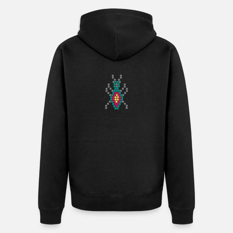 Maya Symbol evig kærlighed Maquech Beetle Tattoo - Premium økologisk unisex-hættejakke - sort