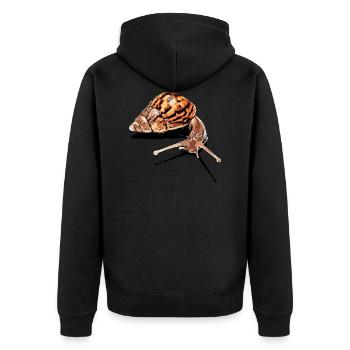 escargot - escargot - Veste à capuche bio Premium Unisexe - noir - Dos - Nico (187cm)
