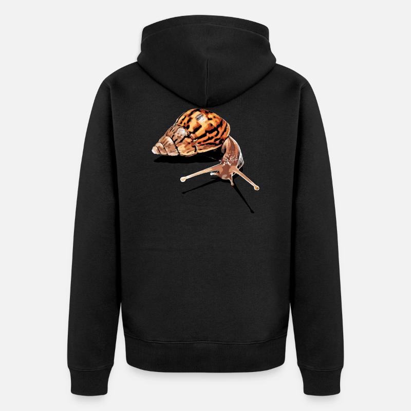 escargot - escargot - Veste à capuche bio Premium Unisexe - noir