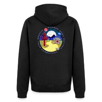 choose your direction, follow your dreams - Unisex Premium Organic Zip Hoodie - black - Back - Nico (187cm)