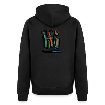 Salut Bonjour - Veste à capuche bio Premium Unisexe - noir - Dos - Nico (187cm)