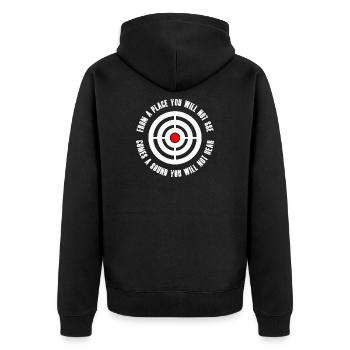 Tireur d’élite Tireurs d’élite Chasseurs - Veste à capuche bio Premium Unisexe - noir - Dos - Nico (187cm)