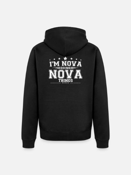 Nova - Veste à capuche bio Premium Unisexe - noir