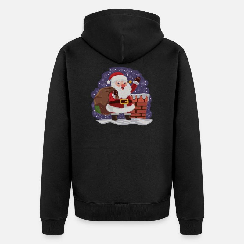 Le Père Noël est là. - Veste à capuche bio Premium Unisexe - noir