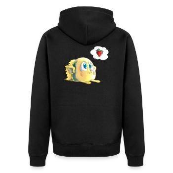 petit poussin cherche une fraise - Veste à capuche bio Premium Unisexe - noir - Dos - Nico (187cm)