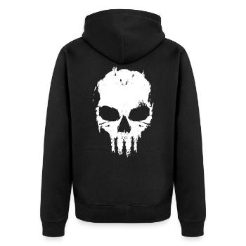 Masque mortuaire d’horreur - Veste à capuche bio Premium Unisexe - noir - Dos - Nico (187cm)