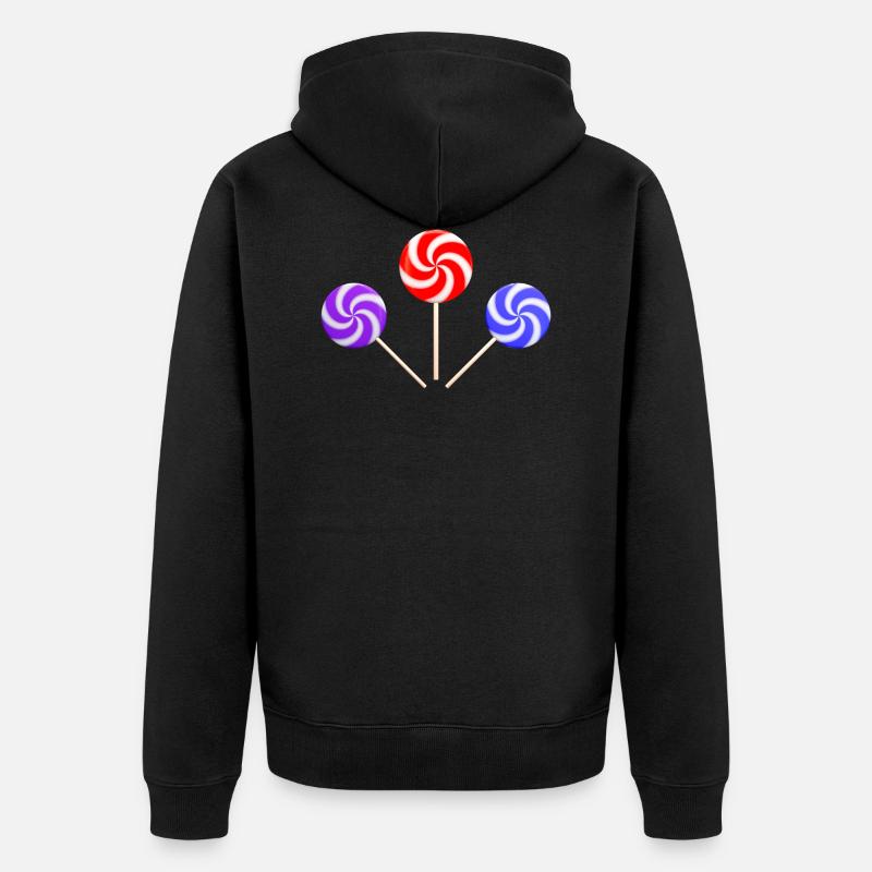 Lutscher - Unisex Premium Bio Zip Hoodie - Schwarz
