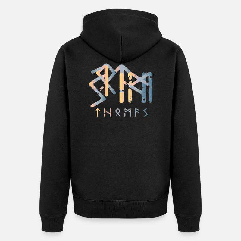 Thomas - Binderune - Nom Rune - Veste à capuche bio Premium Unisexe - noir