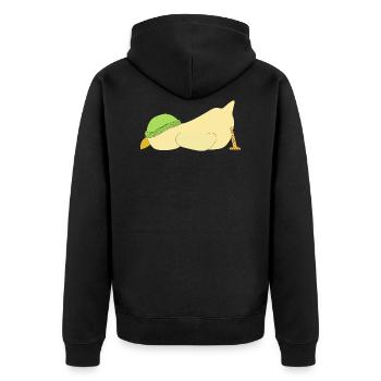 Poussin - Veste à capuche bio Premium Unisexe - noir - Dos - Nico (187cm)
