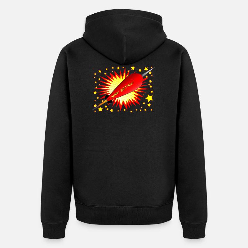 Joyeux anniversaire Star Splash - Veste à capuche bio Premium Unisexe - noir