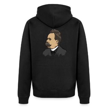 Nietzsche - Veste à capuche bio Premium Unisexe - noir - Dos - Nico (187cm)