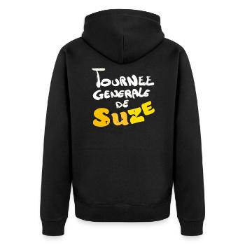 SUZEE FRIENDLY - Veste à capuche bio Premium Unisexe - noir - Dos - Nico (187cm)
