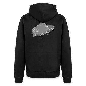 Slipper animals Slippers wear slippers - Unisex Premium Organic Zip Hoodie - black - Back - Nico (187cm)
