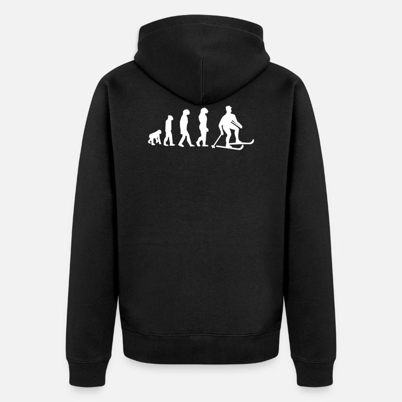 évolution ski - Veste à capuche bio Premium Unisexe - noir