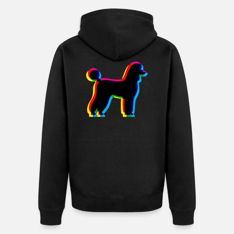 Caniche CMJN - Veste à capuche bio Premium Unisexe - noir