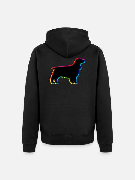 CMYK Deutsch Cocker Spaniel - Unisex Premium Organic Zip Hoodie - black