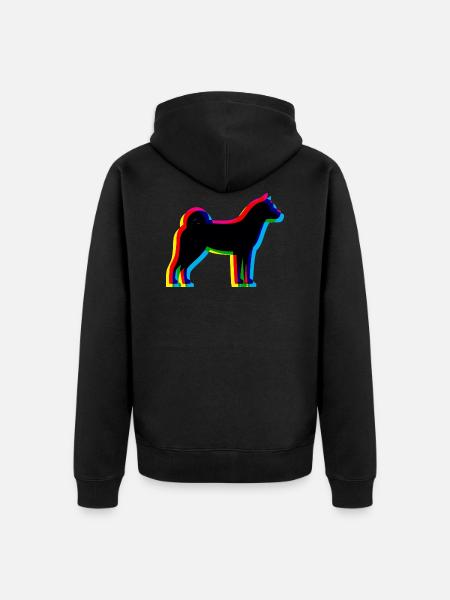 CMYK Akita - Unisex Premium Organic Zip Hoodie - black