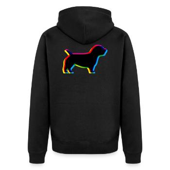 CMJN Irish Glen de l’Imaal Terrier - Veste à capuche bio Premium Unisexe - noir - Dos - Nico (187cm)
