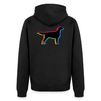 CMYK Irish Red and White Setter - Unisex Premium Organic Zip Hoodie - black - Back - Nico (187cm)