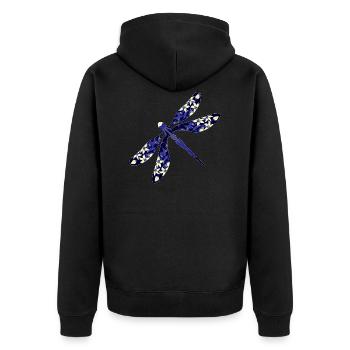 Libellule - Veste à capuche bio Premium Unisexe - noir - Dos - Nico (187cm)